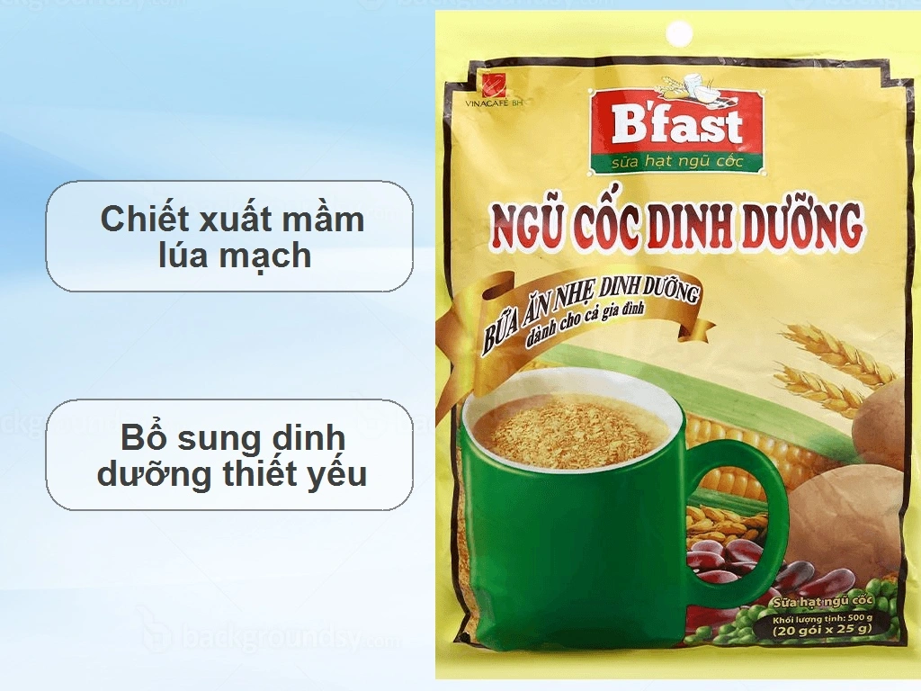 Ngũ cốc dinh dưỡng VinaCafé B'fast bịch 500g