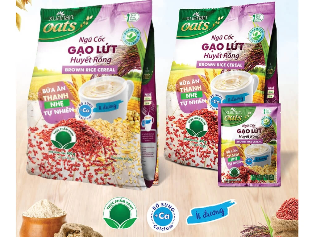 Ngũ cốc gạo lứt huyết rồng Xuân An bịch 400g